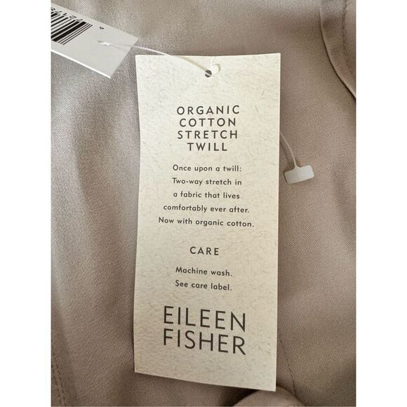 NWT Eileen Fisher Organic Cotton Muslin Straight Pants Jeans Size Large - Picture 7 of 11